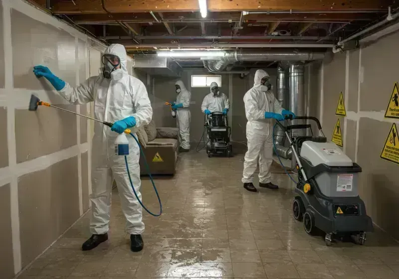 Basement Moisture Removal and Structural Drying process in Woodway, TX